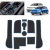 BSTW Compatibile con VW Golf 7 7.5 R GTD GTI GTE 2013-2019 Tappetini Antiscivolo per Golf 7 Tappetini in Gomma per Console Centrale, Porta Bicchieri, Scanalatura Porta (Blu)