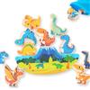Echehi Dinosauro Giochi per Bambini, 11 Pezzi Giochi Montessori per Bambini dai 18 Mesi in su, Apprendimento STEM, capacità Motorie Fini e Interazione Genitore-Figlio