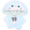 niannyyhouse Tutina per bambola di peluche, 10 cm, con pinguino, coniglio, orso, volpe, maiale, vestirsi (blu)