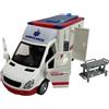 Generico Ambulanza Giocattolo con Luci Suoni Sirene Porte e Tetto Apribili Movimento Frizione Ambulanza Grande Scala 1:16 cm 26 Pronto Soccorso con Luce Suoni Barella Estraibile Ambulanze Bambini con Luci Led