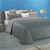 Galeone - Biancheria e Tessuti Copriletto Trapuntato Matrimoniale Mezza Stagione [IMBOTTITURA 150 GR/MQ, 260 x 270 cm] Trapuntina Matrimoniale Primaverile - Coperta Matrimoniale 100% MADE IN ITALY - Medal, Grigio