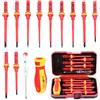 SQLJYU 13 Pezzi Set Cacciaviti Professionali, Cacciaviti Elettricista Includere Cacciavite a Stella, 1000 V Kit Cacciaviti Isolati, per Riparare Automobili, Computer, Telefoni Cellulari
