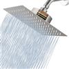 Voolan Soffione Doccia a Pioggia con Filtro, Soffione Doccia a Pioggia Grande ad Alto Flusso in Acciaio Inossidabile, Filtro per Soffione Doccia a Cascata per Acqua Dura (20cm Nichel Spazzolato)