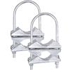 Eightwood V Jaw Block Doppia Antenna da Mast a Mast Morsetto (2 Set) Bulloni a U Vestito Finito Antiruggine per TV CB Ham Antenna Staffa di Montaggio su Tubo