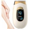 Generico Lumina Lumisilk, Lumisilk Lumina Luce Pulsata, epilatore portatile dispositivo, Epilatore Laser per Donna, Uomo, Viso, Bikini, Corpo (Beige)