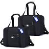 SPAHER 2X Borsone da Viaggio Wizzair Vueling 40x30x20 Bagaglio a Mano Borsone Palestra Sportiva Grande 25L Donna Uomo Impermeabile Borsa da Viaggio Piscina Fitness Travel Duffel Cabin Bag Nero