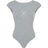 Emporio Armani Iconic Stretch Cotton Logoband Body Brief, Slip Donna, Grigio (Light Grey Melange), M