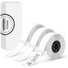 ORGSTA Etichette Adesive autoadesive piccole per S001 | 12mm x 40mm x 160pcs x 3 Roll,Bianco Adesivo Gap