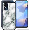 ZXLZKQ Custodia per Oppo A54s/CPH2273 (6.52 Pollice) con 1 X Vetro temperato Pellicola Protettiva, Ultra Sottile Antiurto Morbida Silicone AntiGraffio TPU Nero Cover per Oppo A54s/CPH2273 - WM73