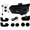 Xinhuju Affiorle Di Comunicazione Motociclistica, Auricolare Moto -intercom - Cuffia Mezza Elmetto IPX6 Wireless Impermeabile - Attrezzatura Per Ciclismo Per Esterni Di Tipo C Di Ricarica Per Le Donne Uomini