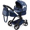 Bayer Design 17073AB Passeggino per bambole Combi Xeo, carrozzina bambola, regolabile in altezza, convertibile, borsa