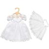 Heless 1020 - Abito da Sposa Sissi con Velo per Bambole, Misura 28-35 cm, per Un Matrimonio di Bambola