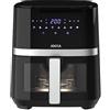 Jocca - Friggitrice ad aria calda 3,8 l | Friggitrice senza olio | Cucina sana | 1450 W di potenza | Protezione surriscaldamento | Manico con tocco freddo (nero 5 L)