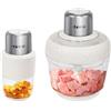 Hoapin Tritatutto da Cucina Elettrico con 2 Ciotole, 3L e 0,5L, Tritatutto Elettrico 800W, Robot da Cucina 2 Velocità, Frullatore Multifunzionale per Frutta Verdura Carne Spezie Cipolla (Bianco)