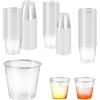 HuangXinyu 200 Pz 30 ml Bicchieri da Shot, Bicchierini da Shot in Plastica Riutilizzabili, Bicchierini Finger Food Trasparenti, Bicchieri Plastica per Dessert Caffè Bevande Compleanni Matrimoni Bar Pub