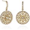 namana Orecchini Oro Donna con Motivo Mandala, Orecchini Donna Oro con Ciondoli Rotondi con Dettagli in Filigrana, Eleganti Orecchini Pendenti con Pietre Zirconi per Donna e Ragazza