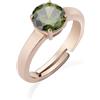 CROCE DEL SUD SRL Anello da donna di Amen. Anello realizzato in argento 925 rosè e zircone verde da 8 mm. Anello di misura regolabile: 9-12. La referenza è anferve1