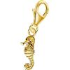 Goldene Hufeisen Mini piccolo ciondolo a forma di cavalluccio marino, in argento Sterling 925 placcato oro