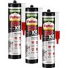 Pattex SP101 Transparent, Sigillante trasparente per interni ed esterni, Sigillante liquido neutro e multimateriale, Sigillante polimerico in cartuccia, 1x280ml (Confezione da 3)