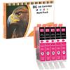 D&C 5x Magenta Cartucce d'inchiostro Compatibili per Canon CLI-571M XL per Canon PIXMA TS5053 TS5055 TS6050 TS6051 TS6052 TS8050 TS8051 TS8052 TS8053 TS9050 TS9055 MG5750 MG5751 MG5752 MG5753 MG6800