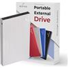 Storite Disco Rigido Esterno USB 2.0 da 2,5 con Espansione di Memoria da 120GB Archiviazione di Backup su HDD, Trasferimento Veloce dei Dati, Disco Rigido Compatibile con MAC/Laptop/Desktop (Argento)