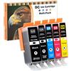 LOSMANN D&C 5x Compatibile per Canon PGI-525 CLI-526 Cartucce d'inchiostro per Canon Pixma MG5250 MG5300 MG5340 MG5350 MG6100 MG6150 MG6200 MG6250 MG8150 MG8250 MX710 MX715 MX880 MX885 MX895 iP4800 IP4840