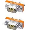 TECHZOCO Adattatore DB9 Null Modem Maschio a Connettore Seriale, Accoppiatore per Commutatore di Genere Pin-out