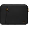 MOSISO 13-14 Pollici Custodia Laptop,13,3 Pollici Borsa PC Compatibile con Macbook Air 13 13,6/Pro 13/Pro 14,HP Dell Asus Lenovo Notebook,Borsa Portatile Neoprene Computer con Tasca Smussata,Nero