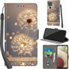 PHINIENLAND Cover per Samsung Galaxy A12 / M12 / F12 Case PU Pelle Custodia [Kickstand] [Chiusura magnetica] [Slot per Schede], Portafoglio Flip Custodia per Samsung A12,Dente di leone