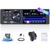 CAMECHO Autoradio Bluetooth con Schermo da 4,1 Pollici, Touch Stereo Auto Radio con Vivavoce Bluetooth 5.0 Radio FM FLAC 2USB/AUX/TF SWC + Telecamera Posteriore+ MIC