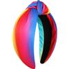 Vokone Fascia larga con nodo arcobaleno, accessorio per feste in maschera