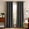 Deconovo Tende Oscuranti Termiche in Velluto Moderne per Interni con Occhielli，2 Pannelli Eleganti Isolanti per Finestre di Camera da Letto，Salotto e Soggiorno 140x280 CM，Grigio Carbone