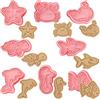 YeahBoom 8 Pezzi Tagliabiscotti,3D Pressable Formine per Biscotti,Tagliabiscotti 3D,Stampi Biscotti Plastica,Stampo Biscotti Natalizi per Decorare Biscotto Dolci Torta,Set Formine per Biscotti