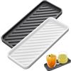 TRKETK 2 Pezzi Vassoio Organizer in Silicone, Porta Spugna Bagno da Appoggio Organizer per Lavello Dispenser di Sapone Portasapone da Viaggio Vassoio Portaoggetti per Spazzolino (Bianco, Grigio)