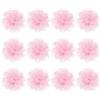 M METERXITY 12-Pz Fiori Chiffon 2.76 x 2.76 Rosa Chiaro, Fiori Artificiali per Decorazioni Casa/Matrimoni/Fasce Capelli/Fai da Te/Feste/Giardino