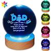 JHXLAMP Regali per il compleanno del papà, regalo di figlia, figlio, lampada da tavolo in cristallo 3D, giorno del Ringraziamento, festa del papà, Natale, compleanno, regalo per papà