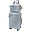 Camomilla Milano Set 2 pz Valigeria, Trolley (40 lt.) + Vanity Case (15 lt.), Materiale Rigido, Ruote Pivotanti, Collezione Ribbon, Colore Baby Blue