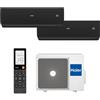 Haier Condizionatore a muro multisplit inverter dual HAIER SPHERA BLACK 9+12 9K 12K classe raffreddamento A++, nero