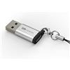 conecto adattatore da USB-C a USB-A, trasferimento dati a 480 Mbps, OTG, funzione di ricarica rapida a 15W 3A, per iPhone, Samsung Galaxy, Google Pixel e molti altri, alluminio/argento