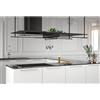 Airforce Frame AN/A/180, cappa a isola, 665 m3/h, 180 cm - Nero opaco con vetri scuri