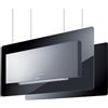 Baraldi Trisia Appesa Cappa cucina ad Isola, Classe A 800 m3/h - Nera/inox
