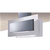 BARALDI - 01TRSIS090STW80 - CAPPA TRISIA ISOLA cm. 90x43 - Inox, vetro Bianco - 800 m3/h