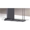BARALDI - 01ELE146GLBLSX80 - CAPPA ELEA ISOLA STYLE CON VETRO cm.146 Sinistra -Nera - 800 m3/h