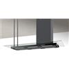 Baraldi cappa cucina ad isola Elea GLASS 146 cm con camino a Destra, 900 m3/h, Nero