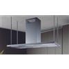 BARALDI - 01ELECE146ST80 - CAPPA ELEA CENTRALE cm.146x60 camino centrale - Inox - 800 m3/h