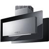 Baraldi Cappa Cucina ad Isola Trisia 90 cm, Nera/inox 900 m3/h