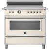 Bertazzoni HER95I1EAVT cucina Elettrico Piano cottura a induzione Beige, Acciaio inox