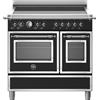 Bertazzoni HER95I2EAVT Cucina Elettrico Piano cottura a induzione Nero, Acciaio inox