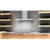 AirForce F205 IXWH/A/60, Cappa Cucina a Parete, 650 m3/h, 60 cm - INOX e VETRO BIANCO
