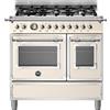Bertazzoni HER96L2EAVT cucina Elettrico Gas Beige, Acciaio inox